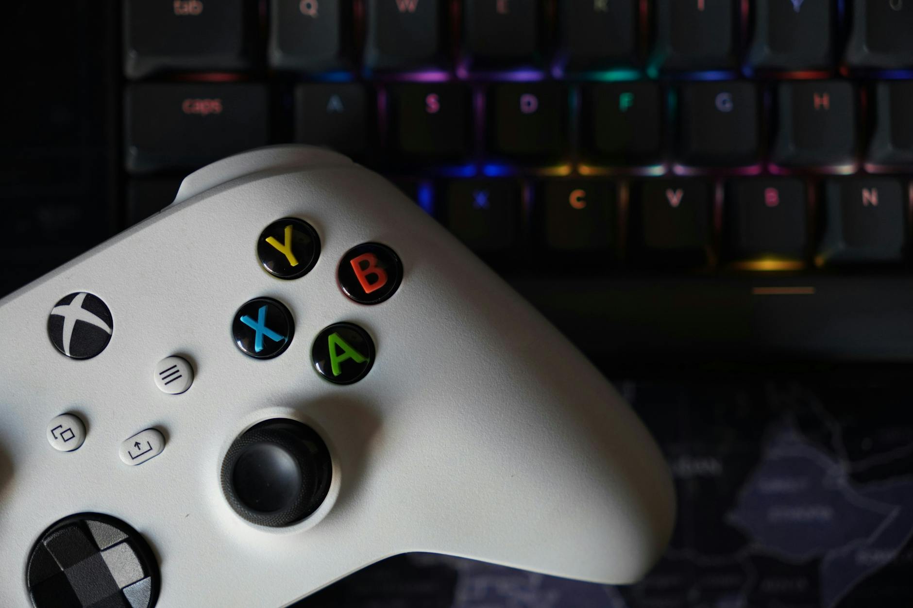 Colorful gaming controllers representing Nintendo gaming hardware and accessories