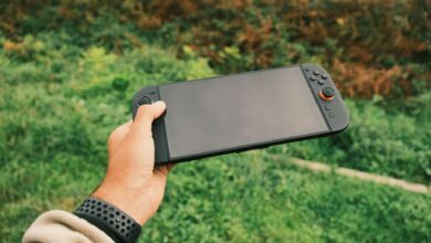 Nintendo Switch gaming console displaying retro game interface