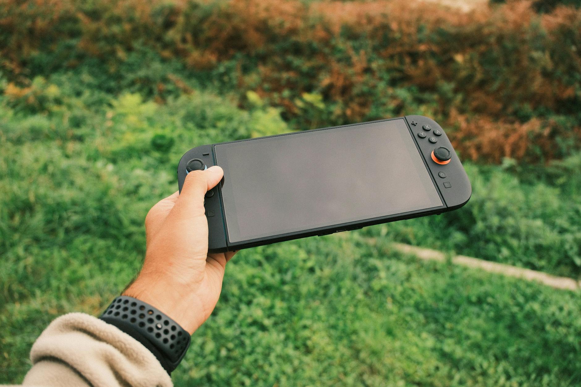Nintendo Switch gaming console displaying retro game interface