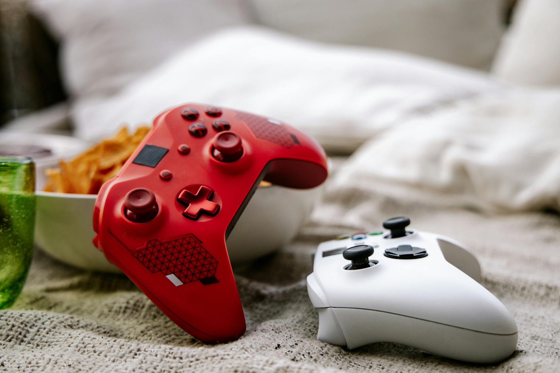 Gaming controller representing fighting game mechanics and player input