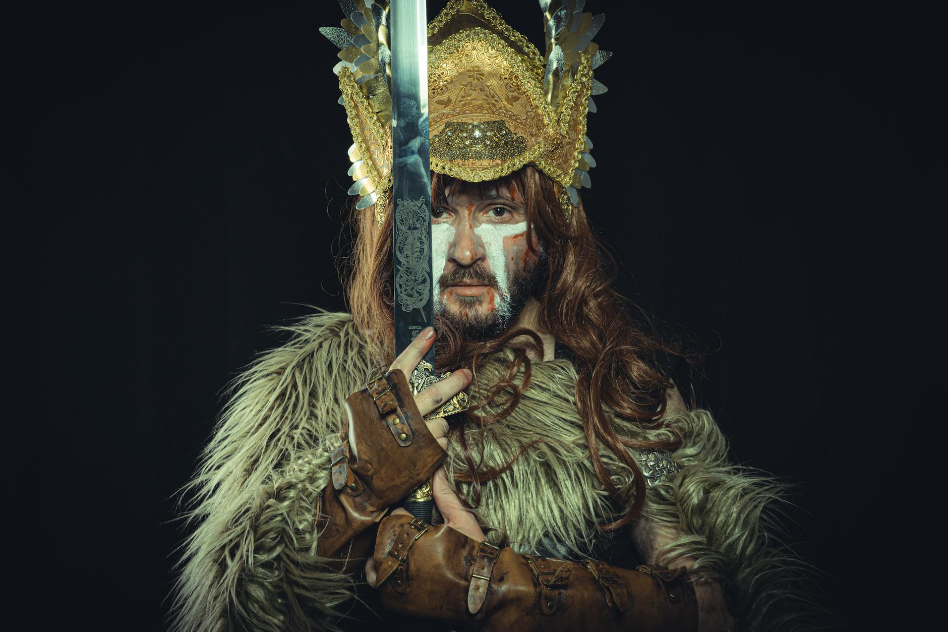 Warrior holding sword depicting the game's action-focused combat system