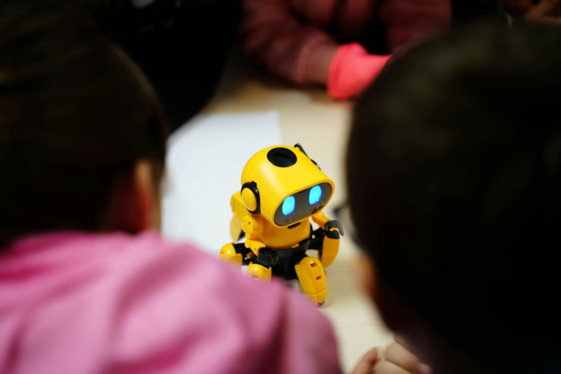 Futuristic mechanical robot companion showcasing advanced technological design and construction