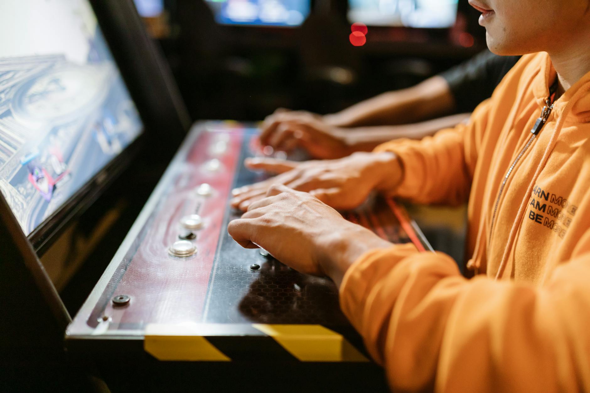 Arcade gaming setup highlighting traditional fighting game culture