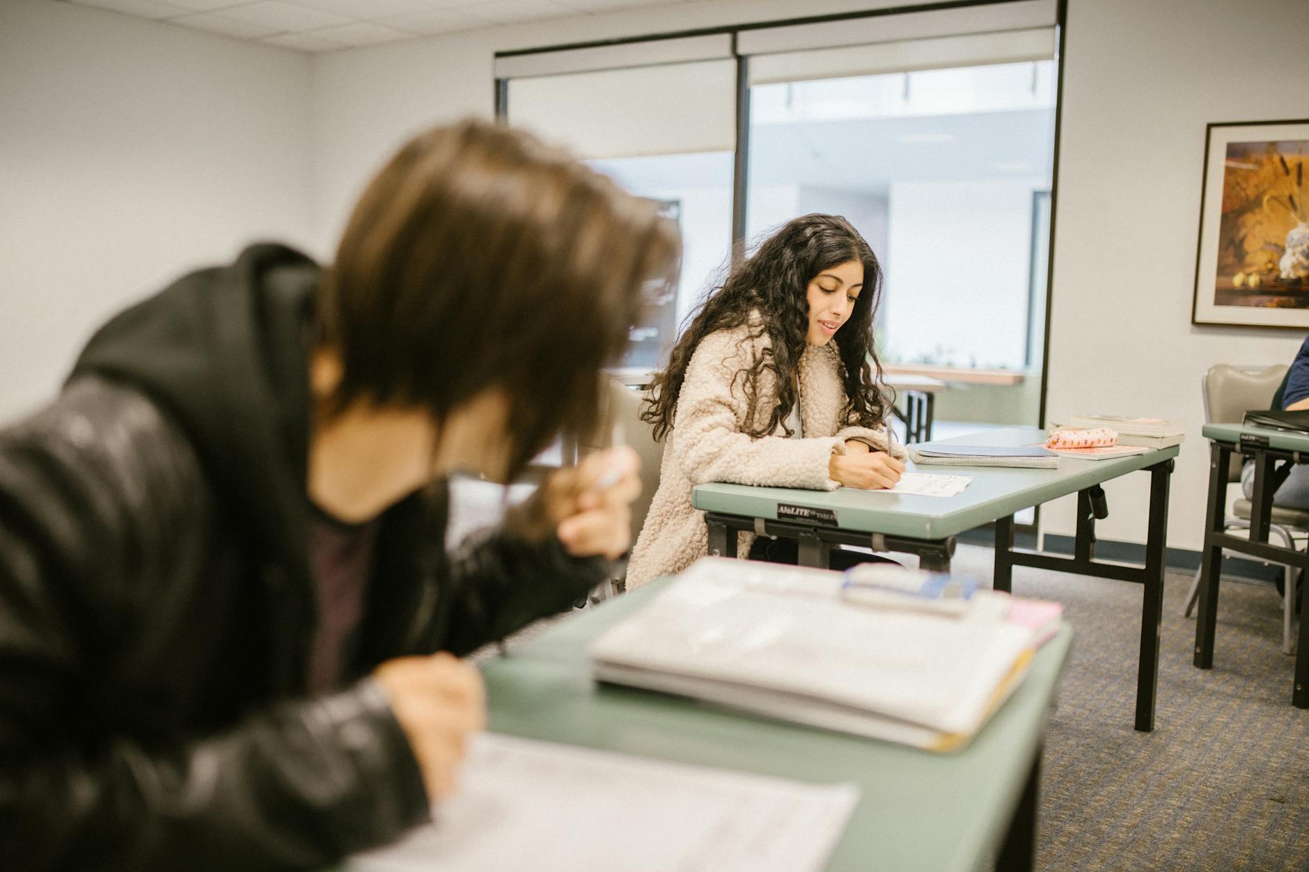 College students working together representing campus community