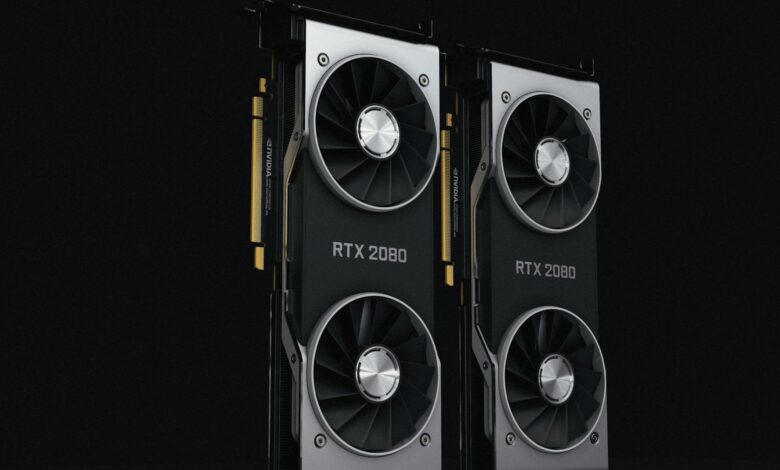 Close-up of a modern AMD graphics card with cooling fans and RGB lighting