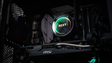 Compact Mini-ITX PC build with small form factor chassis on a desk