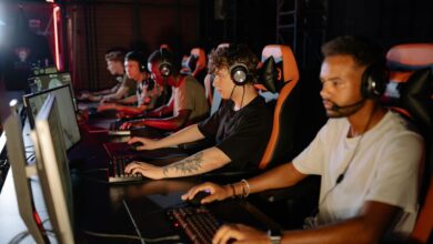 Players competing on stage at a professional esports event