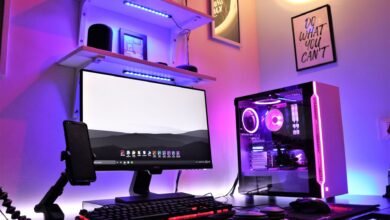 High-end gaming desktop PC setup with RGB lighting representing flagship CPU comparison