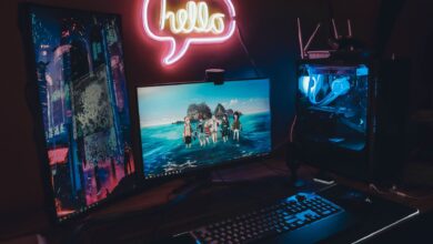 High-end gaming PC desktop setup with RGB lighting for CPU benchmark testing